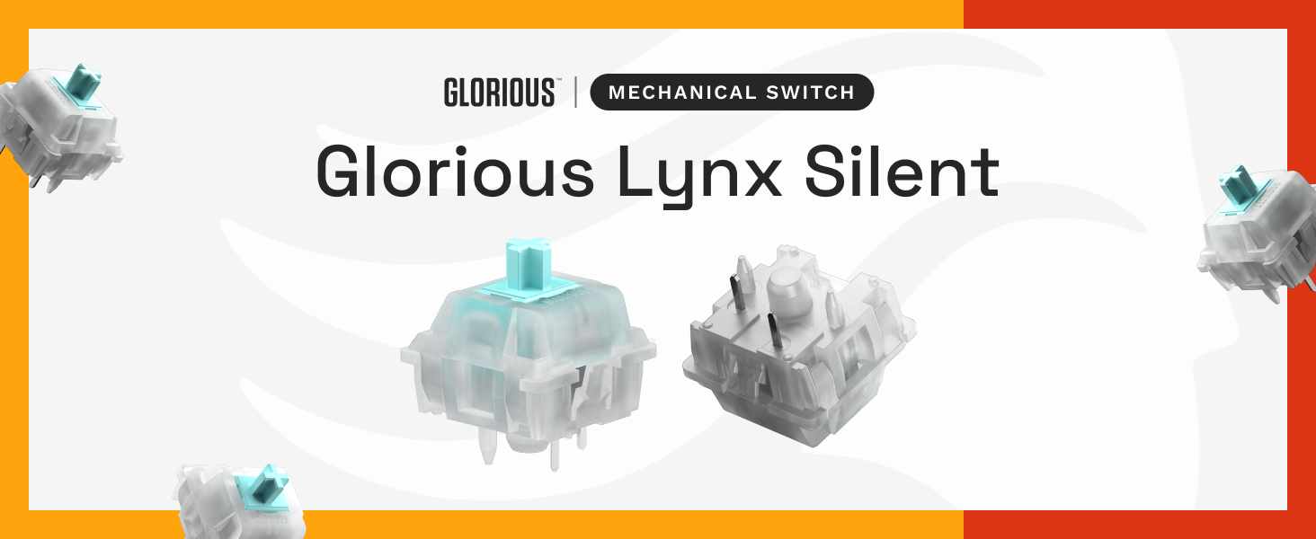 A large marketing image providing additional information about the product Glorious Lynx Switch Set - Silent - Additional alt info not provided